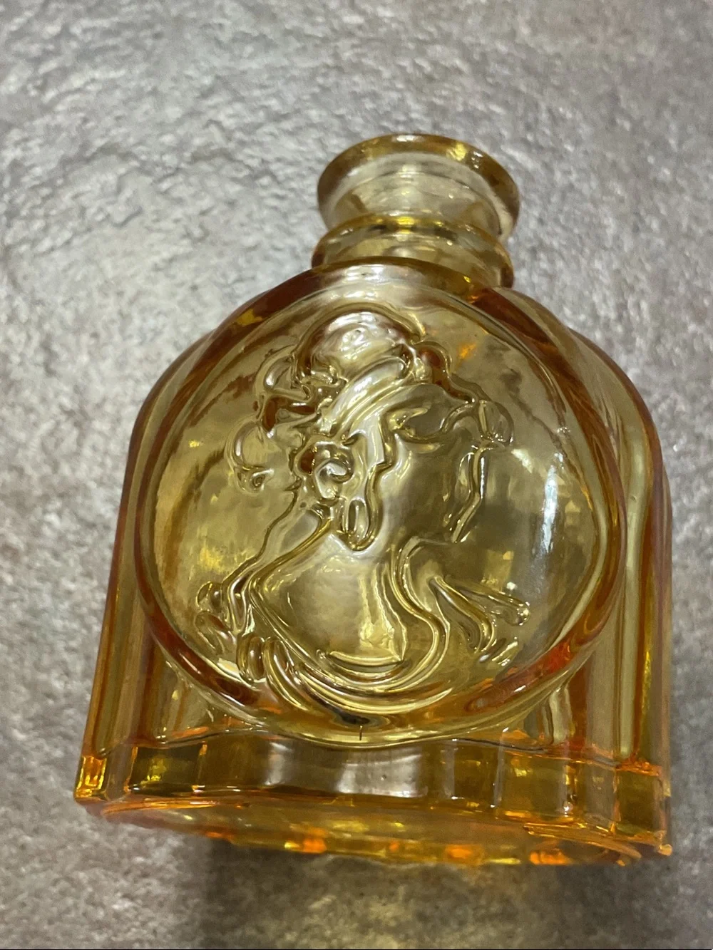 Vintage Amber & Orange Glass Accent Vases - Set of 3